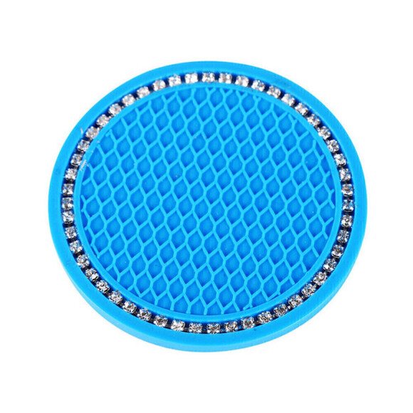 1pc Car Coaster In Blue - Picture 1 of 4